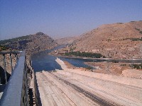 Плотина Ататурка - вид на Евфрат